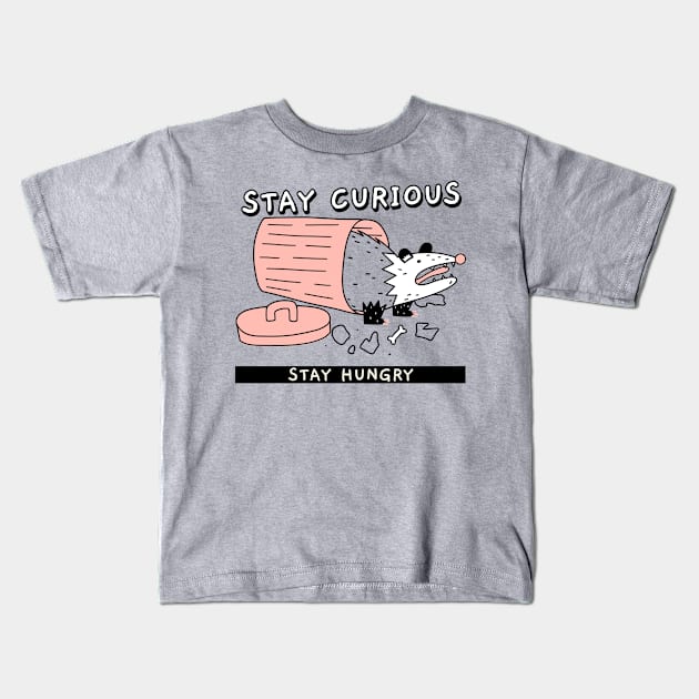 Funny Opossum Trash Cat Kids T-Shirt by Curio Pop Relics